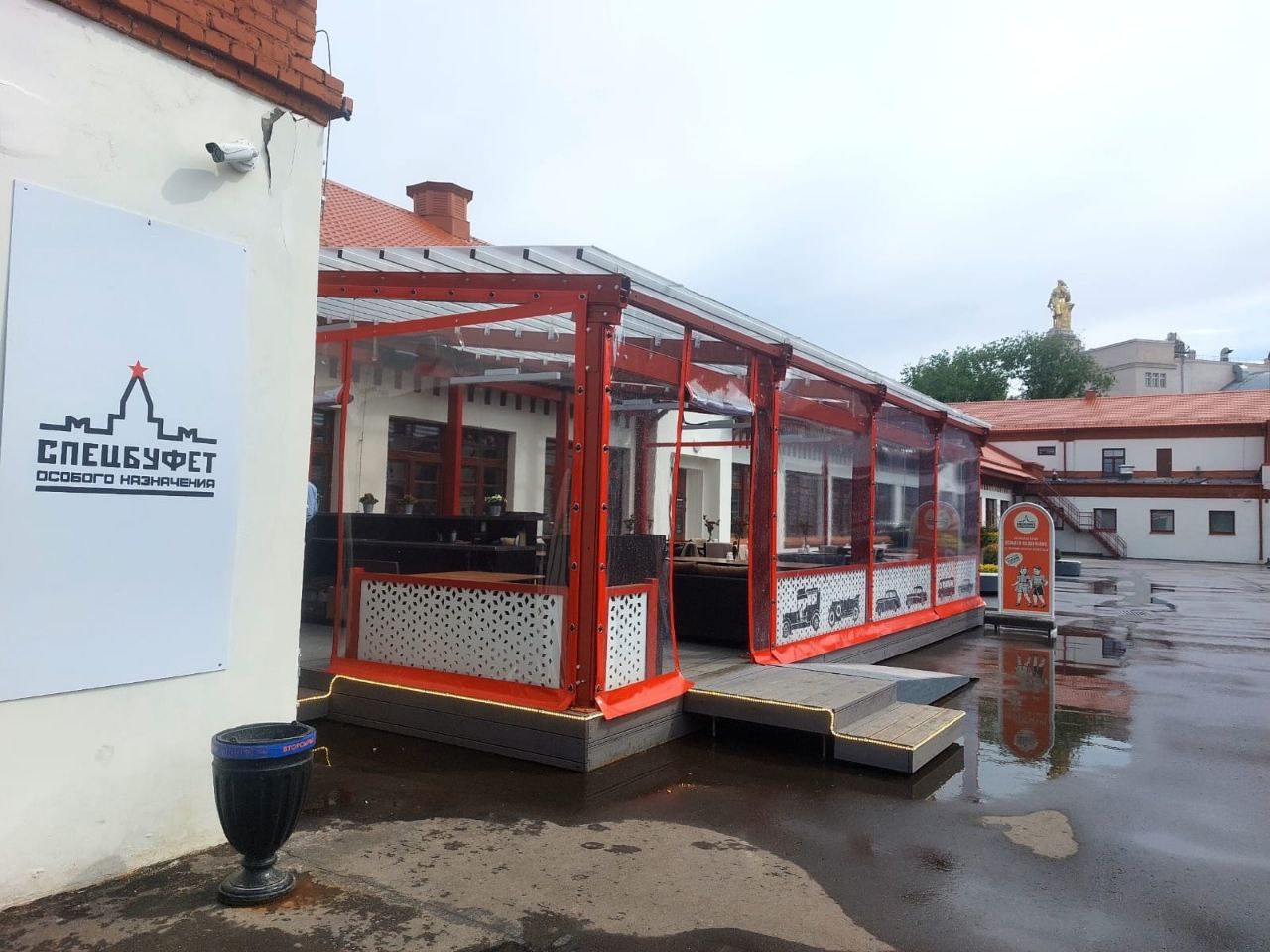 ПВХ шторы для летней террасы кафе в Волоконовке